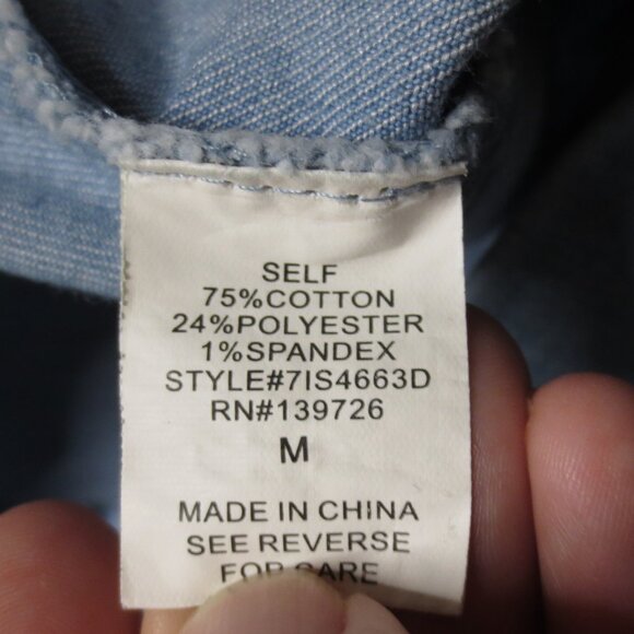 HONEY BELLE womens SKIRT denim JEAN mini 80's retro BLUE fitted SIZE M - Picture 5 of 10